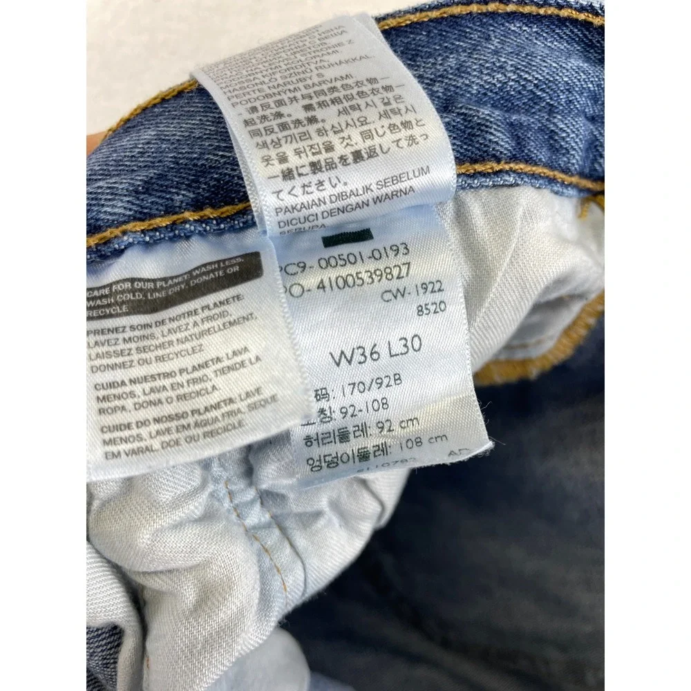 Levi's 501 Original Fit Straight Leg Jeans Men's 36x30 Blue Denim Classic